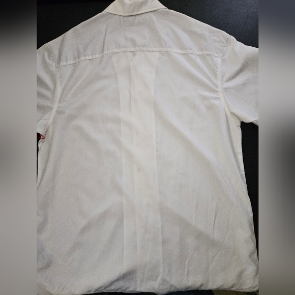 NWT - Quicksilver White Button Up Camp Shirt - Size L - Picture 8 of 13